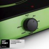 Плита Электрическая Kitfort КТ-113-2 зеленый/черный стеклокерамика (настольная)