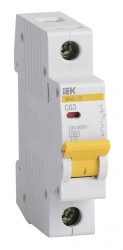 Выключатель автоматический IEK ВА47-29 MVA20-1-063-C 63A тип C 4.5kA 1П 230/400В 1мод белый