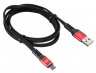 Кабель Digma USB (m)-micro USB (m) 1.2м черный/красный плоский