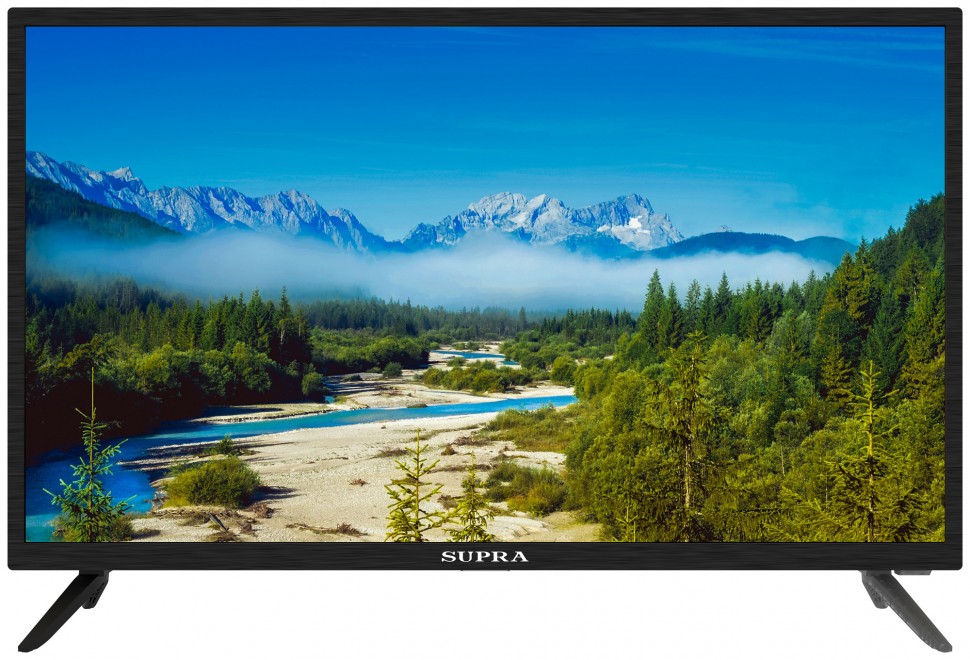 Телевизор LED Supra 32" STV-LC32ST0045W черный/HD READY/50Hz/DVB-T/DVB-T2/DVB-C/USB/WiFi/Smart TV (RUS)