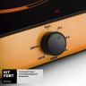 Плита Электрическая Kitfort КТ-113-3 оранжевый/черный стеклокерамика (настольная)