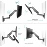 Кронштейн для телевизора Onkron G150 черный 13"-34" макс.8кг настенный поворот и наклон верт.перемещ.