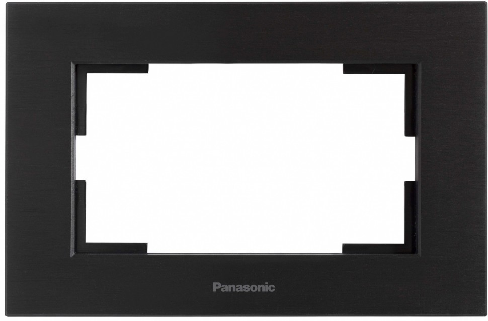 Рамка Panasonic Karre Plus WKTF08093AB-RU 2x горизонтальный монтаж металл черный (упак.:1шт)