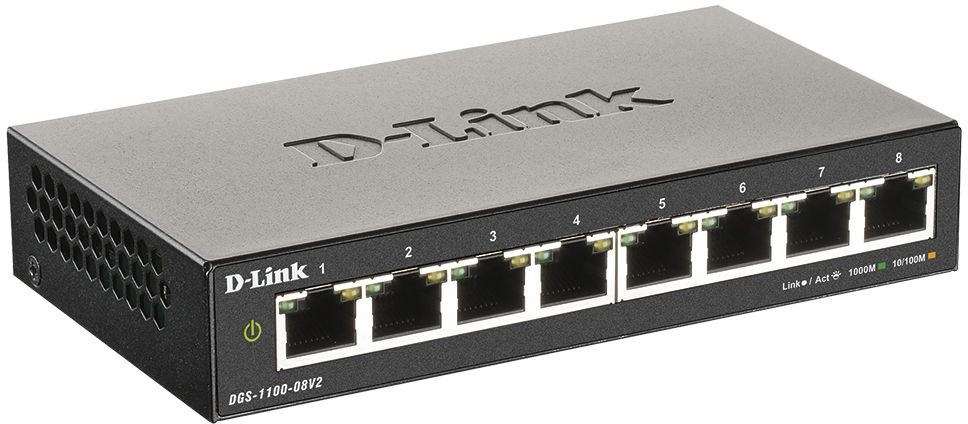 Коммутатор D-Link DGS-1100-08V2/A1A 8G настраиваемый