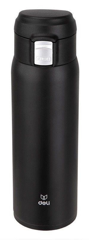 Термос Deli 17656Black 0.48л. черный
