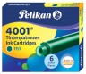 Картридж Pelikan INK 4001 TP/6 (PL300087) Dark-Green чернила для ручек перьевых (6шт)