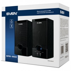Колонки Sven SPS-603 2.0 черный 6Вт