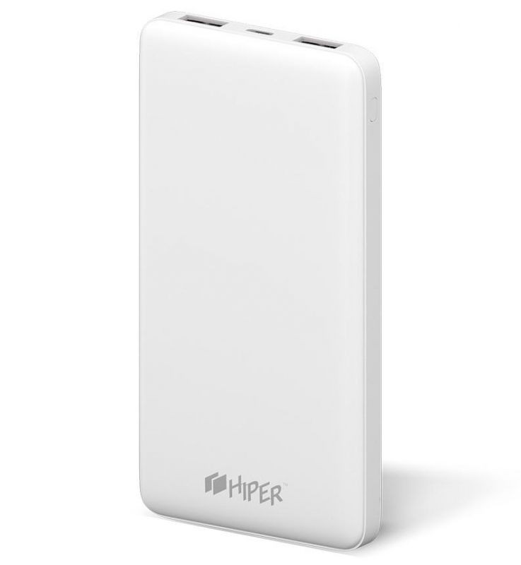 Мобильный аккумулятор Hiper ST10000 Li-Pol 10000mAh 2.1A+2.1A белый 2xUSB