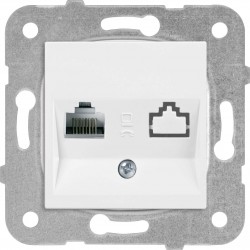 Розетка компьютерная Panasonic Karre Plus & Arkedia Slim (WKTT04042WH-RU) скрыт. IP20 белый (упак.:1шт)