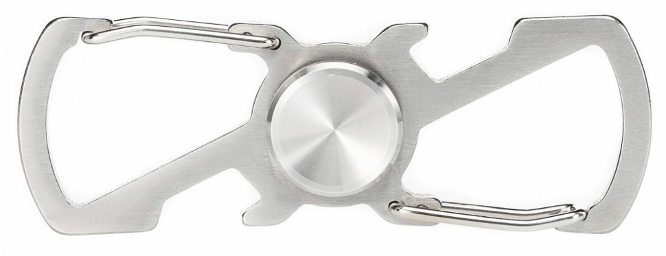 Карабин Munkees Spinner (2520) серебристый сталь (доп.ф.:спиннер)