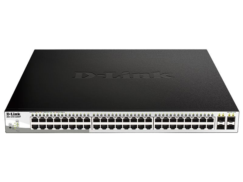 Коммутатор D-Link DGS-1210-52MPP 48G 4SFP 48PoE 740W настраиваемый