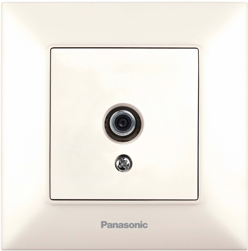 Розетка телевизионная Panasonic Arkedia Slim (WNTC04632BG-RU) скрыт. IP20 бежевый (упак.:1шт)