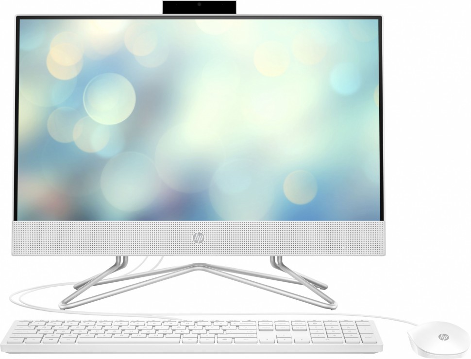 Моноблок HP 22-df1000ur 21.5" Full HD i3 1115G4 (3)/4Gb/SSD256Gb/MX330 2Gb/CR/Free DOS 3.0/GbitEth/WiFi/BT/90W/клавиатура/мышь/Cam/белый 1920x1080
