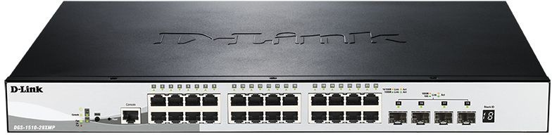 Коммутатор D-Link DGS-1510-28XMP/A1A 24G 24PoE+ 370W настраиваемый