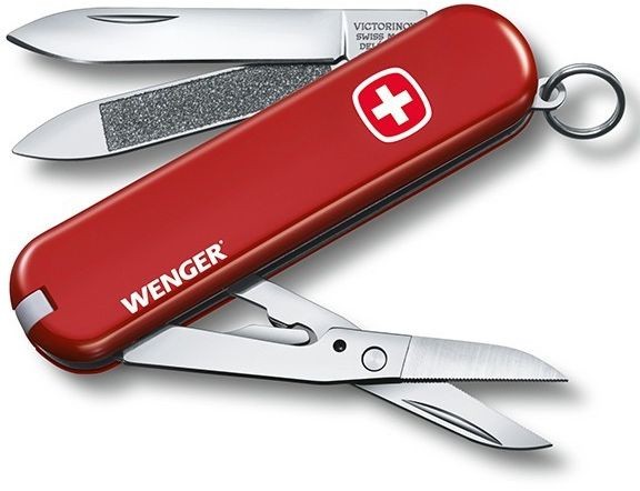 Нож перочинный Victorinox Wenger (0.6423.91) 65мм 7функций красный карт.коробка