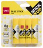 Клей-карандаш Deli Stick UP EA20014 8гр прозрачный блистер усиленный (упак.:4шт)