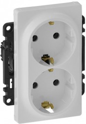 Розетка силовая Legrand Valena Life (753127) скрыт. зазем. IP20 белый