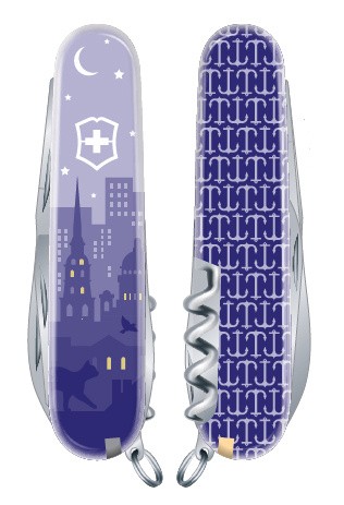 Нож перочинный Victorinox Spartan "Крыши Санкт-Петербурга" (1.3603.7R2-01) 91мм 12функций синий/рисунок карт.коробка