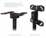 Кронштейн для телевизора Onkron N1L черный 32"-80" макс.68.2кг потолочный поворот и наклон