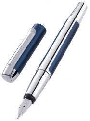 Ручка перьевая Pelikan Elegance Pura P40 (PL954966) синий/серебристый EF перо сталь нержавеющая подар.кор.