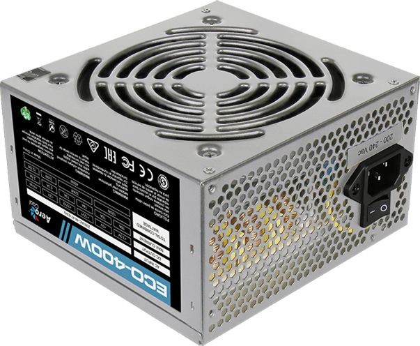 Блок питания Aerocool ATX 400W ECO-400 (24+4pin) PPFC 120mm fan 2xSATA RTL