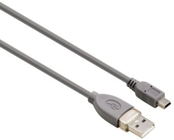 Кабель Hama 00039661 USB A(m) mini USB B (m) 0.25м серый