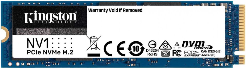Накопитель SSD Kingston PCI-E x4 1Tb SNVS/1000G NV1 M.2 2280