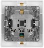 Розетка силовая (2 розетки) Legrand Etika (672233) скрыт. зазем. штор. IP21 белый