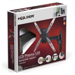 Кронштейн для телевизора Holder LCDS-5025 черный глянец 26"-60" макс.50кг настенный поворот и наклон