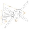Кронштейн для телевизора Holder LCDS-5025 черный глянец 26"-60" макс.50кг настенный поворот и наклон