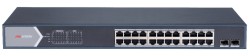 Коммутатор Hikvision DS-3E1526P-EI 24G 2SFP 24PoE+ 370W управляемый