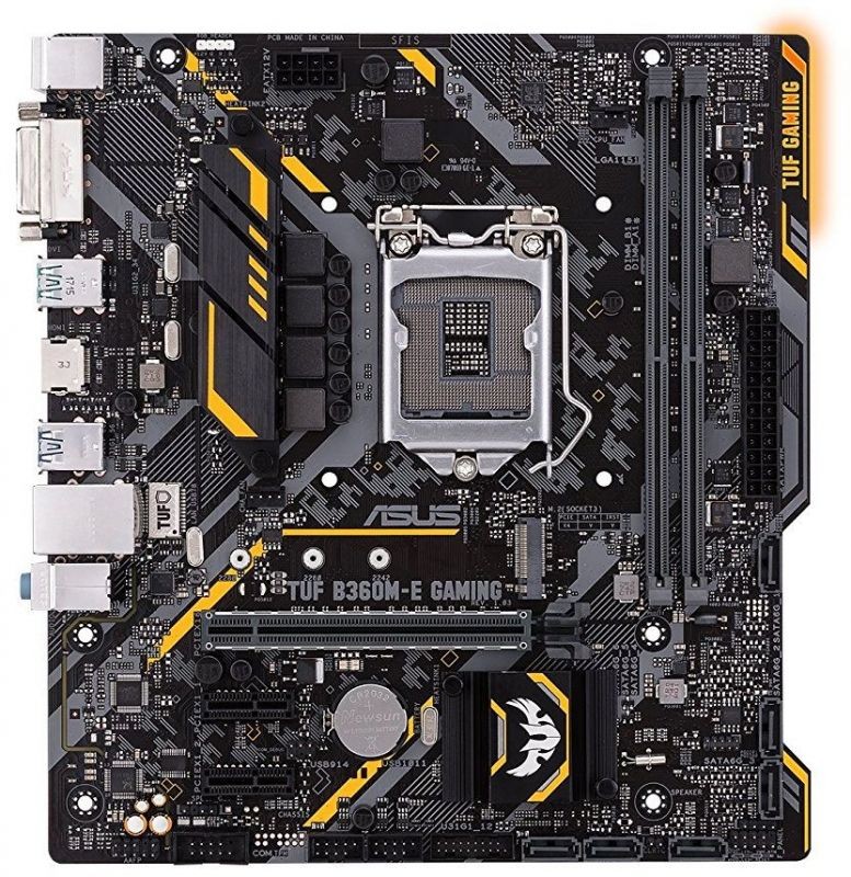 Материнская плата Asus TUF B360M-E GAMING Soc-1151v2 Intel B360 2xDDR4 mATX AC`97 8ch(7.1) GbLAN+DVI+HDMI