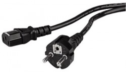 Кабель Hama 00044219 IEC C13 Евровилка 1.5м черный