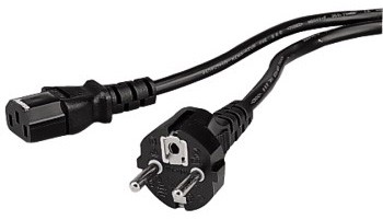 Кабель Hama 00044219 IEC C13 Евровилка 1.5м черный
