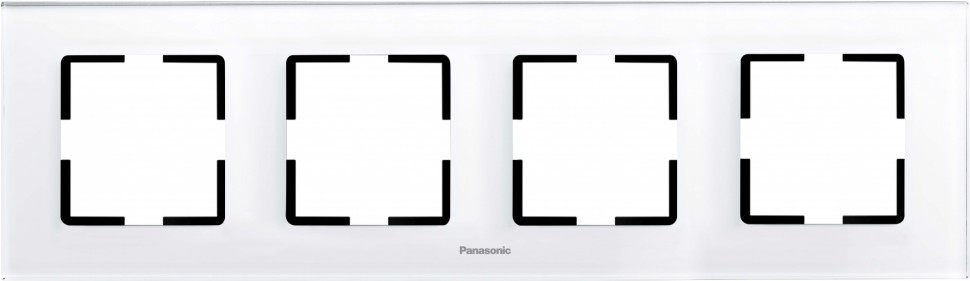Рамка Panasonic Karre Plus WKTF08043AS-RU 4x горизонтальный монтаж металл серебро (упак.:1шт)
