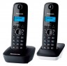 Р/Телефон Dect Panasonic KX-TG1612RU1 темно-серый/белый (труб. в компл.:2шт) АОН