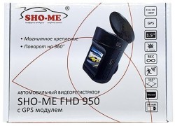 Видеорегистратор Sho-Me FHD-950 черный 1296x1728 1296p 145гр. GPS NTK96658