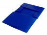 Папка на резинке Бюрократ -PR04BLU A4 пластик кор.15мм 0.4мм синий