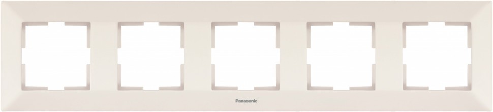 Рамка Panasonic Arkedia WMTF08052BG-RU 5x горизонтальный монтаж пластик бежевый (упак.:1шт)