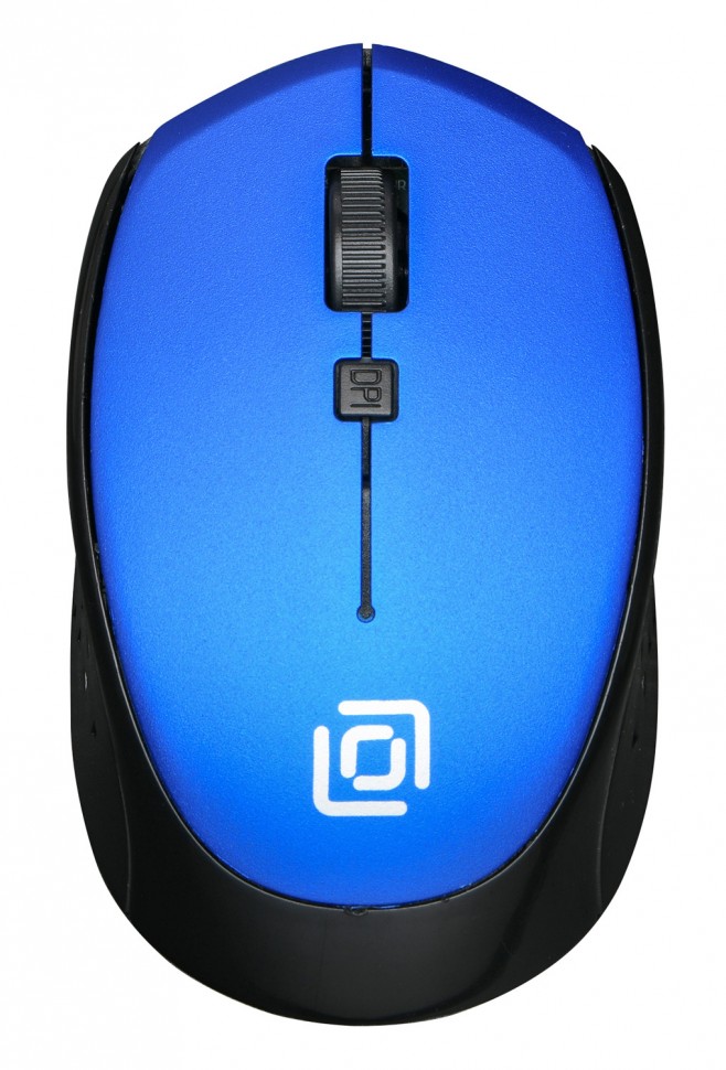 Мышь Оклик 488MW синий/черный оптическая (1600dpi) беспроводная USB (3but)