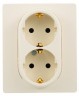 Розетка силовая Legrand Etika (672323) скрыт. зазем. IP21 слоновая кость