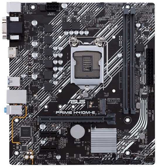 Материнская плата Asus PRIME H410M-E Soc-1200 Intel H410 2xDDR4 mATX AC`97 8ch(7.1) GbLAN+VGA+HDMI