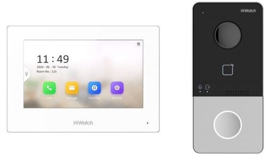 Видеодомофон Hikvision HiWatch DS-D100IKWF белый