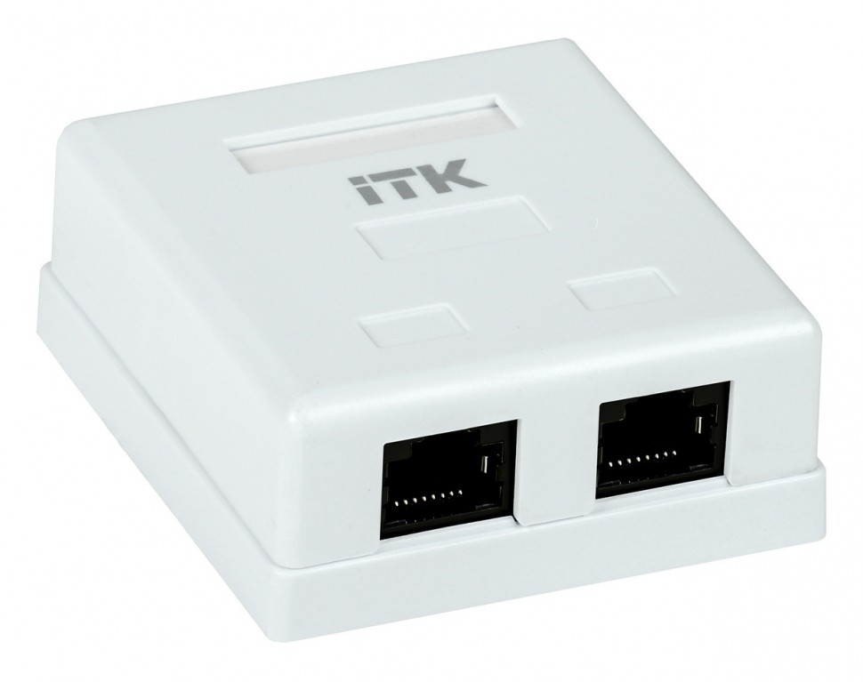 Розетка ITK CS2-1C5EU-22 настенная 62x59.4x26.4мм крышка Keystone ABS белый (упак.:1шт)