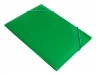 Папка на резинке Бюрократ -PR04GRN A4 пластик кор.15мм 0.4мм зеленый