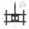 Кронштейн для телевизора Onkron N2L черный 32"-80" макс.68кг потолочный наклон