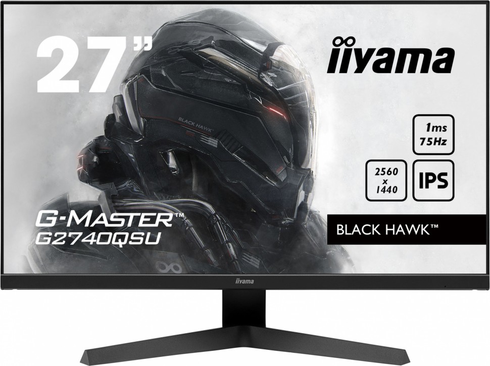 Монитор Iiyama 27" G-Master G2740QSU-B1 IPS 2560x1440 75Hz 250cd/m2 16:9