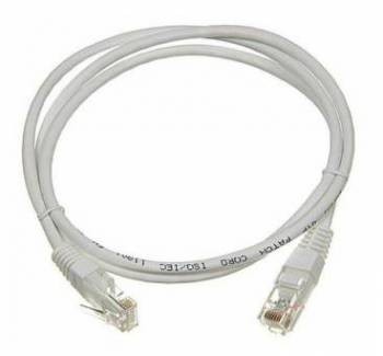 Патч-корд Lanmaster UTP 4 пары cat5E molded 0.5м серый RJ-45 (m)-RJ-45 (m)