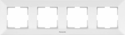 Рамка Panasonic Arkedia Slim WNTF08042WH-RU 4x горизонтальный монтаж пластик белый (упак.:1шт)