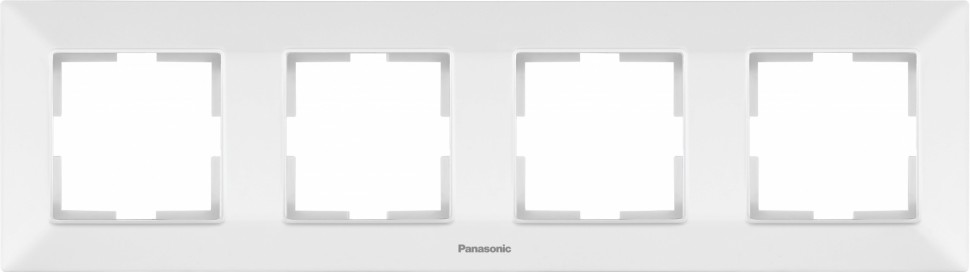 Рамка Panasonic Arkedia Slim WNTF08042WH-RU 4x горизонтальный монтаж пластик белый (упак.:1шт)